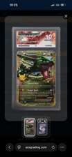 ACE Perfect Sub Grades 10 Rayquaza EX 85/124 30th Celebration Gem Mint Pokemon picture