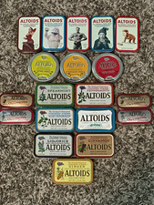 Vintage Altoids Tin Collection Lot 17 Rare Sours Gum Ginger Liquorice Empty picture