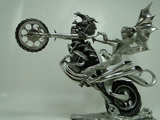 Motorcycle Bike Biker1:10CUSTOM HOT CAST Made of SOLID HEAVY Fine English PEWTER picture