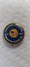 1907 Jamestown Tercentennial Exposition Souvenir Pinback Button picture