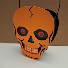 Halloween Vintage-Style Cardstock Scary Skull Lantern BRAND NEW Reproduction picture