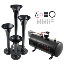 150dB Train Horn Kit 4 Trumpet 12V Air Compressor 120PSI Car Truck Boat picture