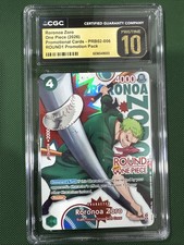 2026 ONE PIECE ROUND1 PROMOTION PACK #006 RORONOA ZORO CGC 10 PRISTINE - ENGLISH picture