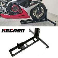 HECASA Adjustable Motorcycle Wheel Chock Upright Stand Support Powder Coated picture