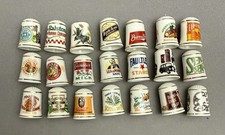 21 VTG Porcelain 1980 FP Advertising Thimbles Franklin Mint Vintage Advertising picture