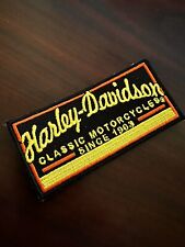 Vintage Harley Davidson Classic Motorcycle Patch Factory Hat Vest Shirt Jacket picture