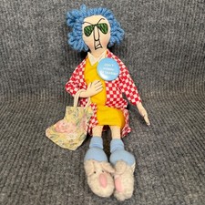 VTG 1995 Hallmark Maxine Dont Worry Be Crabby Doll Gag Gift Funny Bunny Grandma picture