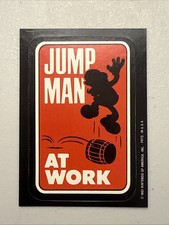 1982 Topps Donkey Kong Jump Man at Work Mario Rookie Sticker picture