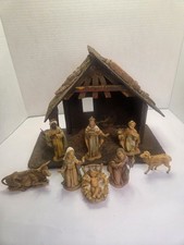 VINTAGE Fontanini Nativity 9-piece Set W/Stable Depose Italy Stamped picture