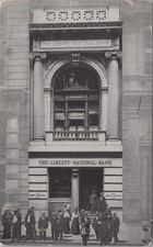 1908 Vintage The Liberty National Bank New York NY Entrance Postcard picture