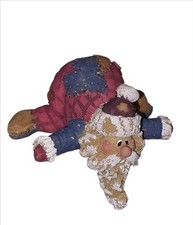 Vintage Resin House of Lloyd Sleeping Santa Claus Stocking Holder Shelf Sitter picture