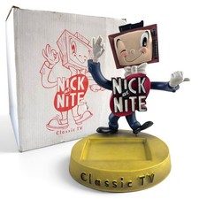 Vintage 1996 Nick at Nite Classic TV Mascot Figurine Viacom Statue w/ Box picture