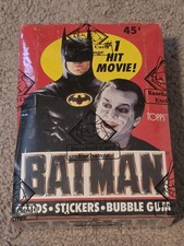 1989 Topps Batman Series 1 Box 36 packs BBCE Sealed CLEAN No 'X' Out picture