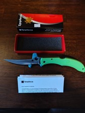 BNIB Spyderco Catcherman Salt SPRINT RUN LC200N Toxic Green FRN Handles C17PSGR picture