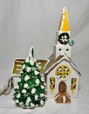 Vintage 1976 Department 56 Original Snow Village Steepled Church Lighted #50054 picture