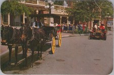 1967 Anaheim California CA Horse-drawn surrey and early automobile Postcard picture