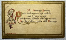 c1907 Birthday Greetings Postcard Mutual Book Co. picture