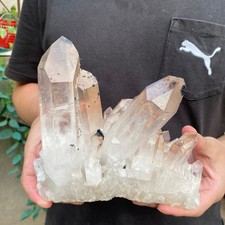4.7lb Natural Clear White Quartz Crystal Cluster Rough Healing Specimen picture