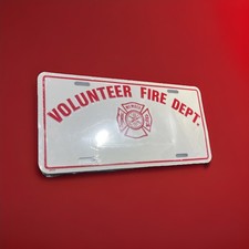VOLUNTEER FIRE DEPT. VINTAGE 1990S LICENSE PLATE Sealed picture