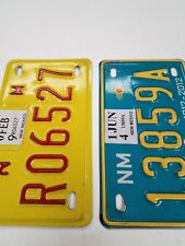 Vintage NEW MEXICO MOTORCYCLE LICENSE PLATE - Lot of 2 picture