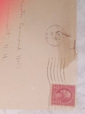 Vintage 1927  Red George Washington 2¢stamp, with Birthday Card with Envelope  picture