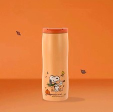 2026 New Starbucks Peanuts Snoopy Pumpkin Stainless Tumbler 473ml Halloween Gift picture
