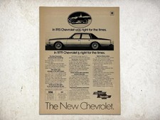 1979 Chevrolet Classic Car Advertisement Vintage Automotive Ad picture