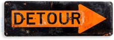 TIN SIGN Detour Rustic Metal Décor Art Store Shop Market Farm Cottage A323 picture