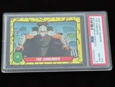 1989 TOPPS TEENAGE MUTANT NINJA TURTLES #25, TMNT, SHREDDER ROOKIE CARD PSA 8 picture