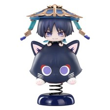 Genshin Impact Wanderer Happy Shake Chibi Figure Yurayura Stand Official PVC picture