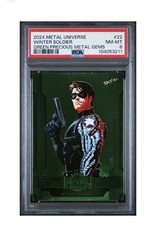 2024 Skybox Metal Universe Avengers Winter Soldier Pmg /10 Green #22 Psa 8 Pop 2 picture