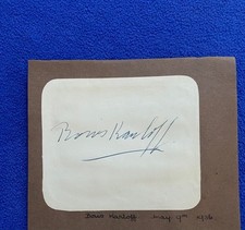 Boris Karloff Actor Signed May 9th 1936 - Frankenstein - The Mummy picture