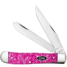 Case XX Knives Kirinite Pink Crackle Trapper Item #16160 (10254 SS) 4 1/8 Length picture