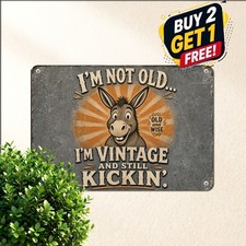 Old And Wise Humor Quote Metal Sign Whimsical Sarcastic Living Room Tin Plaque picture