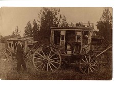 Antique 1912 Colfax California CA Abandoned Concord Stagecoaches Gold Rush Photo picture