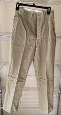 Vintage 1960s US Army Military Khaki Chino Trousers 8405-163-8665 Sz 28x31 picture