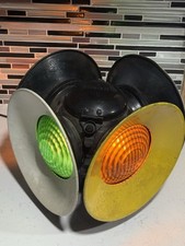 Vintage Adlake Non-Sweating 4-Way Railroad Switch Lamp Electrified Working picture