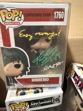 Funko Pop Himeno #1760 Signed Katelyn Barr Quote JSA Chainsaw Man picture