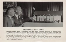 RPPC Postal History Historic Model Post Office Mailomat Kiosk Photo Postcard 23A picture