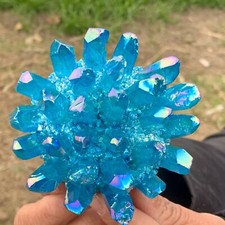 246G New Find Blue Phantom Quartz Crystal Cluster MineralSpecimenHealing picture