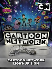 Cartoon Network - Light Up LED Sign With USB Plug - 90s Retro NEW picture