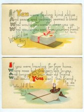 Vintage Early 1900s CAVALLY Message Series 5487 POSTCARDS (Williamson Haffner) picture
