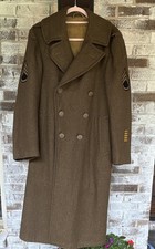 Original WWII US Army Wool Overcoat 1942 Big Red One 1st Infantry Division 38R picture