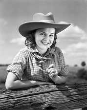 Vintage Cowgirl 1940s BLK and White Matte Photo Reprint 8