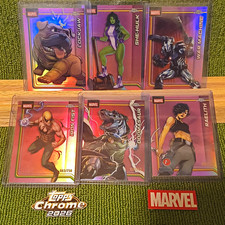 2026 Topps Chrome Marvel Magenta Refractor 6-Card Lot Lockjaw She-Hulk picture
