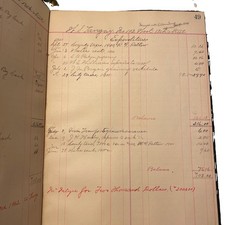 Antique 1896-1902 Handwritten Account Ledger Book Victorian Financial Records picture