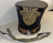Antique West Point Cadet Vintage Full Dress Shako Bucket Cap picture