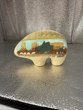 John whiterock   Signed Navajo Bear Sand Art  With Native American Southwestern picture