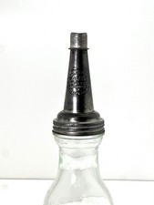 Antique 1926 The Master Mfg. Co. glass oil bottle with original-style metal top picture
