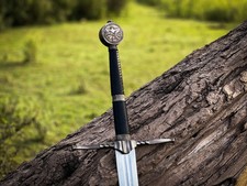Handmade Dark Fantasy Bastard Sword Medieval European Style with scabbard picture